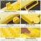 2 Pcs 48 Large Grids Clear Plastic Organizer Box with Removable Dividers Adjustable Compartment Container Storage Box Case for Small Parts Art Crafts Jewelry Bead Tackle Storage(Yellow)